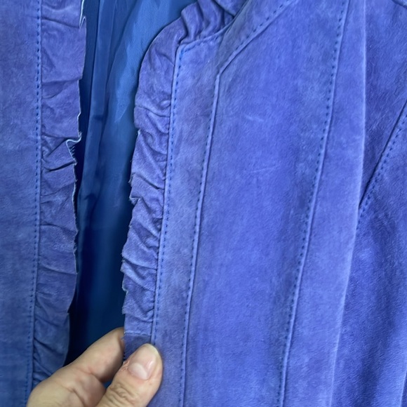 Women’s purple suede jacket - Picture 3 of 10